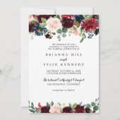 Invitation Calligraphie de Bourgogne rustique Mariage traditi (Devant)