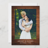 Invitation Calligraphie de dentelle florale rustique Mariage  (Dos)