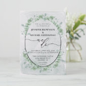 Invitation Calligraphie de fille Nous faisons Botanique Eucal (Debout devant)