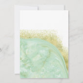 Invitation Calligraphie de l'agate de marbre doré néon (Dos)