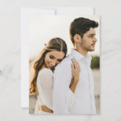 Invitation Calligraphie de lettrage simple moderne Photo mari (Dos)