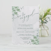 Invitation Calligraphie de l'eucalyptus tropical engagée (Debout devant)