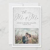 Invitation CALLIGRAPHIE DE LUXE | Nouveau M. & Mme Réception (Devant)