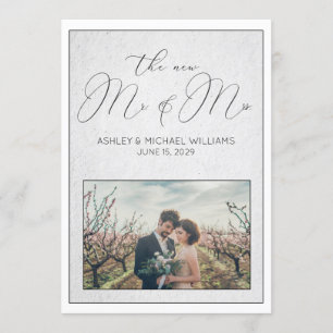 Invitation CALLIGRAPHIE DE LUXE   Nouveau M. & Mme Réception