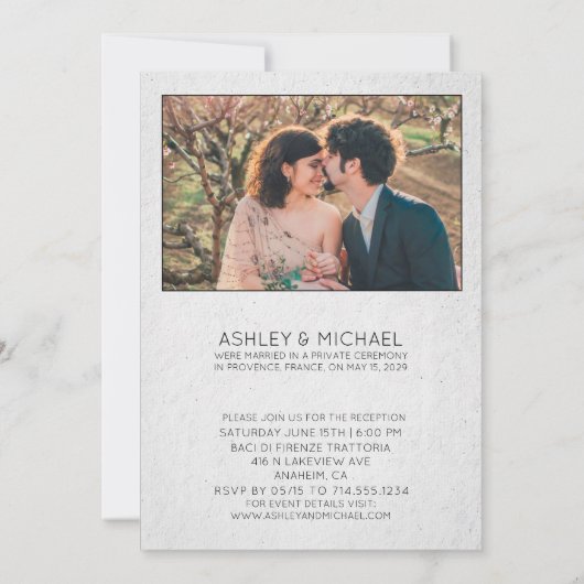 Invitation CALLIGRAPHIE DE LUXE | Nouvelle réception de M. et (Dos)