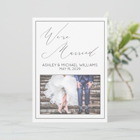 Invitation CALLIGRAPHIE DE LUXE | Réception de mariage (Debout devant)