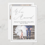 Invitation CALLIGRAPHIE DE LUXE | Réception de mariage (Devant / Derrière)