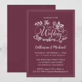 Invitation Calligraphie de Mariage décoratif (Devant / Derrière)