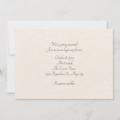 Invitation Calligraphie de mariage vintage (Dos)