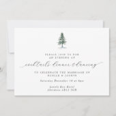 Invitation Calligraphie de pin Réception de mariage (Devant)