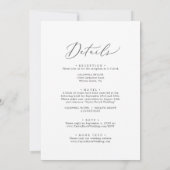Invitation Calligraphie Délicate Gris Sombre Tout En Un Maria (Dos)