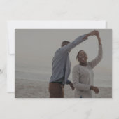 Invitation Calligraphie délicate Mariage photo horizontal fon (Dos)