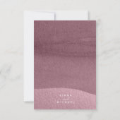 Invitation Calligraphie Dîner de répétition florale Mauve ID7 (Dos)