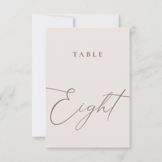 Invitation Calligraphie d'ivoire moderne Tableau Huit Numéro (Dos)