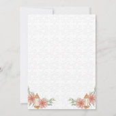 Invitation Calligraphie d'or Mosquée Fleurs mignonnes Aïd (Dos)