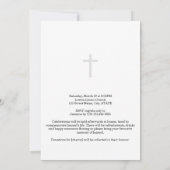 Invitation Calligraphie D'Or Photo En Mémoire D'Amour Funérai (Dos)