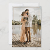 Invitation Calligraphie d'or romantique Mariage photo (Dos)