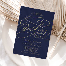 Calligraphie d'or romantique | Marine Le Mariage d
