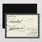 Invitation {calligraphie} douche nuptiale (Devant / Derrière)