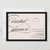 Invitation {calligraphie} douche nuptiale (Devant)