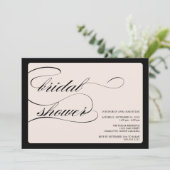 Invitation {calligraphie} douche nuptiale (Debout devant)