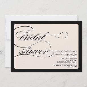 Invitation {calligraphie} douche nuptiale
