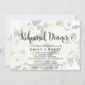 Invitation Calligraphie du Sud Dîner de répétition florale (Devant)