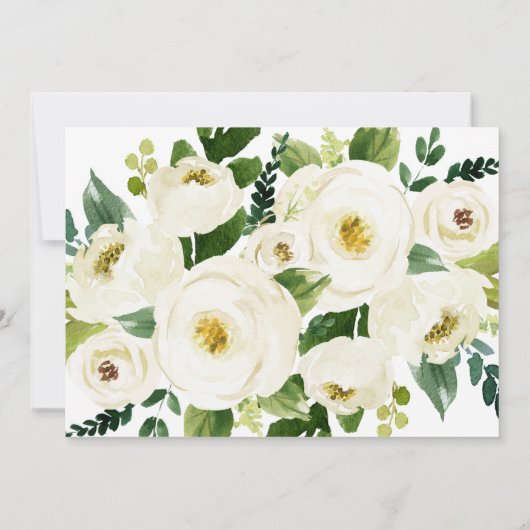 Invitation Calligraphie du Sud | Mariage floral défraîchi (Dos)