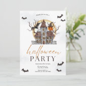 Invitation Calligraphie Éffrayante d'aquarelle (Debout devant)