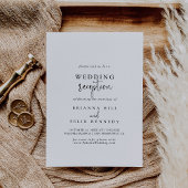 Invitation Calligraphie Élégant Script Mariage Réception