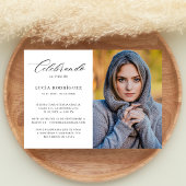 Invitation Calligraphie Elégante Espagne funéraire photo