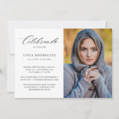 Invitation Calligraphie Elégante Espagne funéraire photo (Devant)