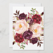Invitation Calligraphie Élégante | Fleurs Faisons la Fête (Dos)