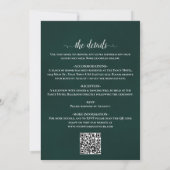 Invitation Calligraphie Élégante Lac Tahoe Code QR Mariage (Dos)