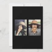 Invitation Calligraphie élégante Noir & Blanc 50e Anniversair (Dos)