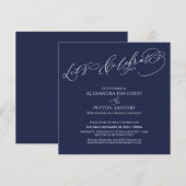 Invitation Calligraphie Élégante Réception de la Marine Céléb (Devant / Derrière)