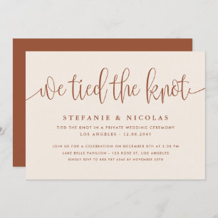 Invitation Calligraphie En Terracotta Nous Avons Lié Le Maria