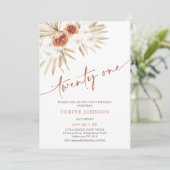 Invitation Calligraphie en terre cuite moderne 21e anniversai (Debout devant)