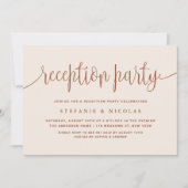 Invitation Calligraphie en terre cuite Soirée de mariage (Devant)