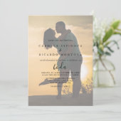 Invitation Calligraphie espagnol Mariage photo (Debout devant)