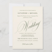 Invitation Calligraphie et détails de script romantique Maria (Devant)