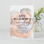 Invitation Calligraphie fantaisiste | Anniversaire de photo d (Debout devant)