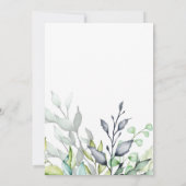 Invitation Calligraphie Fête des mariées botanique (Dos)