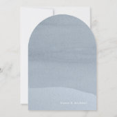 Invitation Calligraphie Floral Dusty Blue Arch ID771 (Dos)