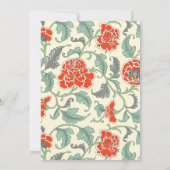 Invitation Calligraphie Florale Art Nouveau (Dos)