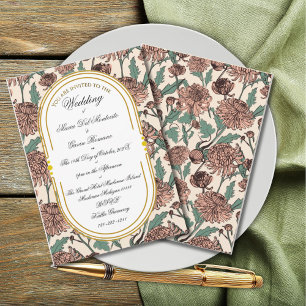 Invitation Calligraphie Florale Art Nouveau