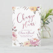 Invitation Calligraphie florale du jardin romantique changeme (Debout devant)