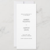 Invitation Calligraphie florale Noir et blanc Enregistrer la (Dos)