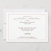 Invitation Calligraphie florale rose (Dos)