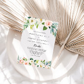 Invitation Calligraphie florale simple Mariage espagnol